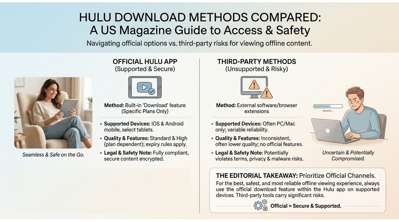Hulu download methods compared