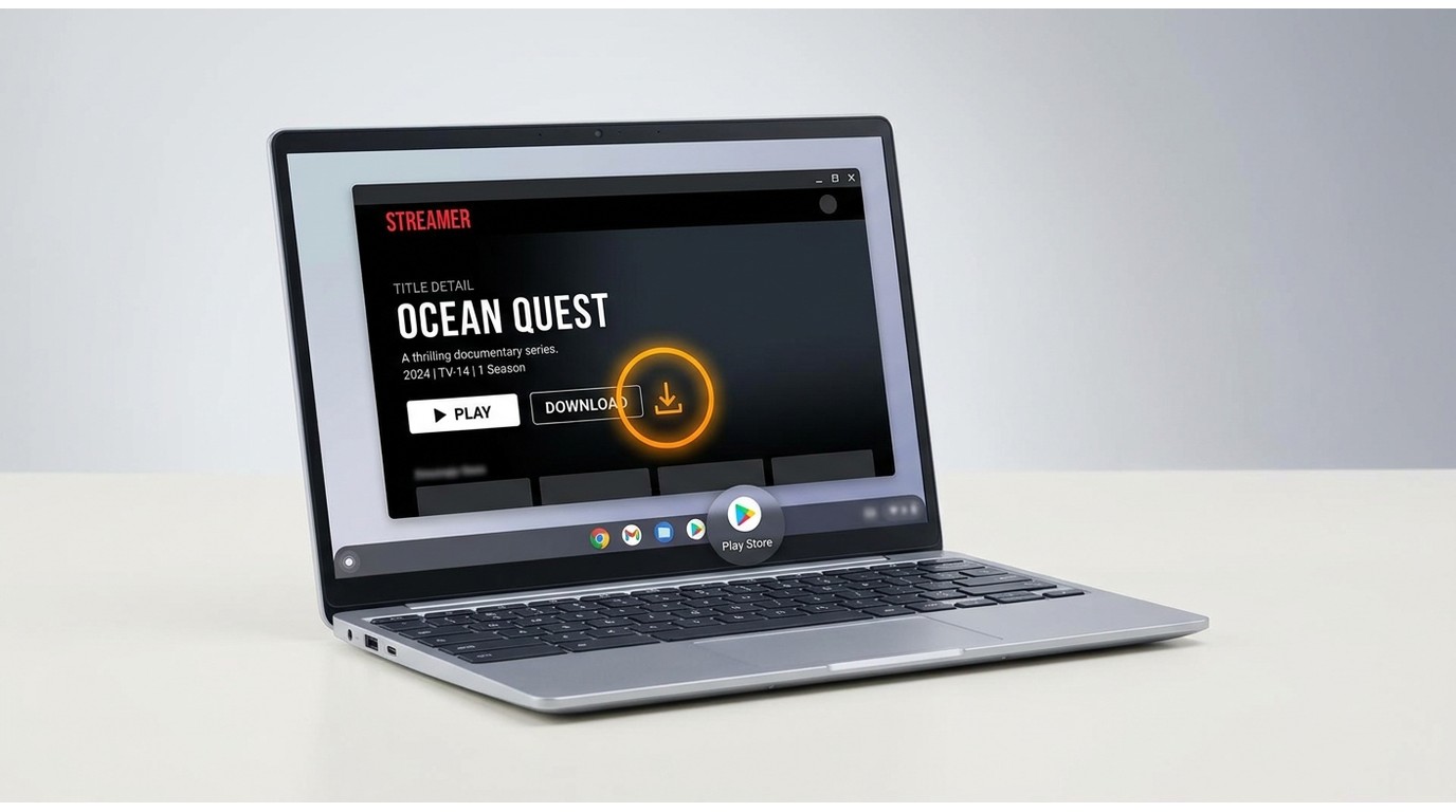 Chromebook downloads via the official netflix app