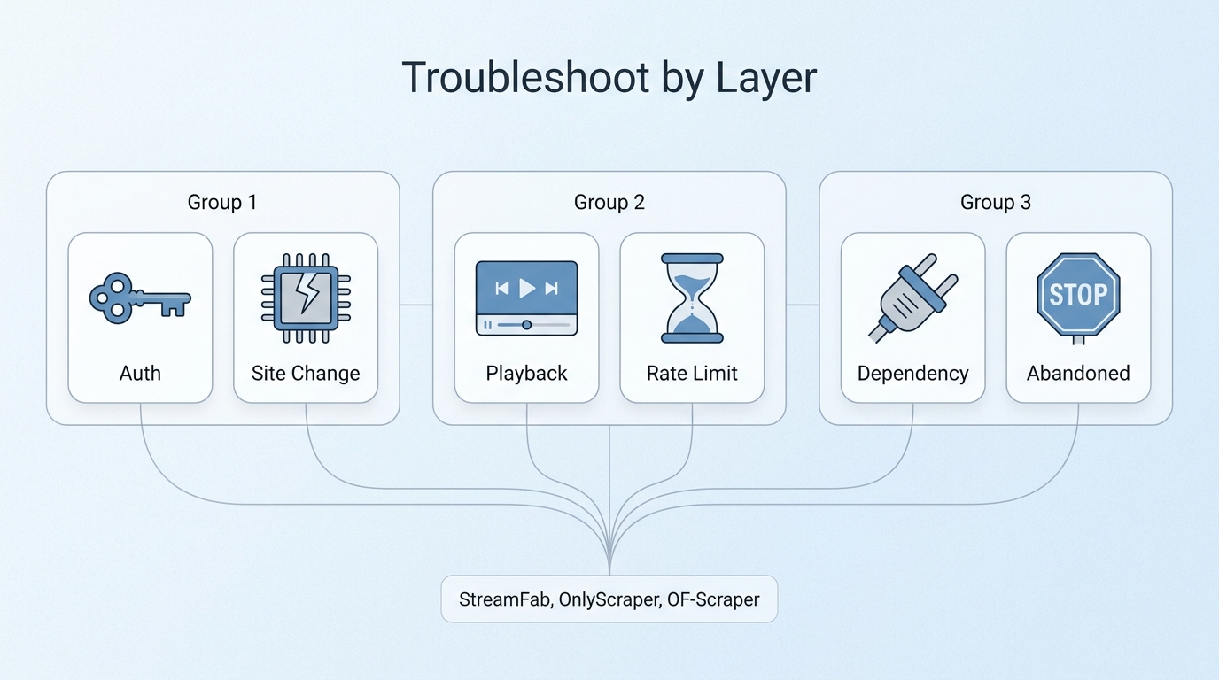 Diagnose scraper failures by layer
