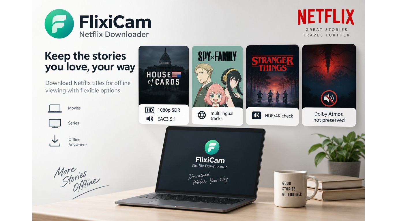 FlixiCam results for 1080p SDR, EAC3 5.1, subtitles, HDR, and Atmos