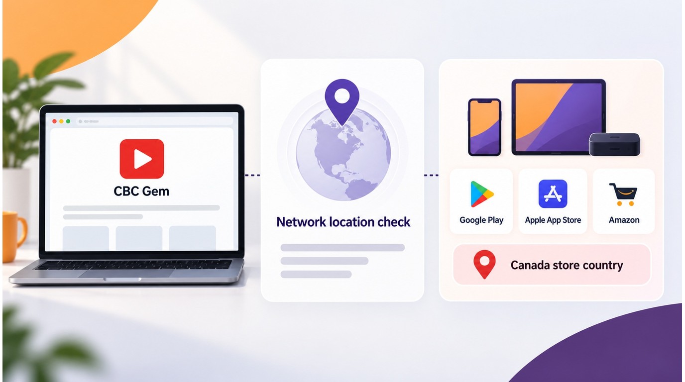 CBC Gem access depends on browser location and app store country settings