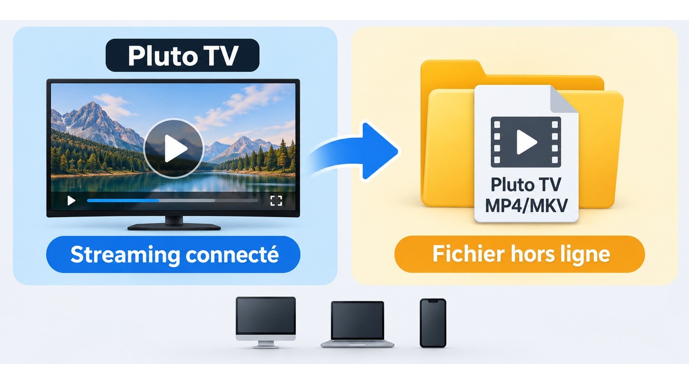 Différence entre Pluto TV en streaming et fichier MP4 ou MKV hors ligne