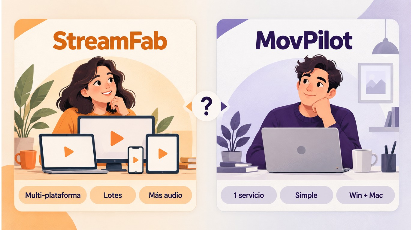 Perfiles de usuario para elegir entre StreamFab y MovPilot