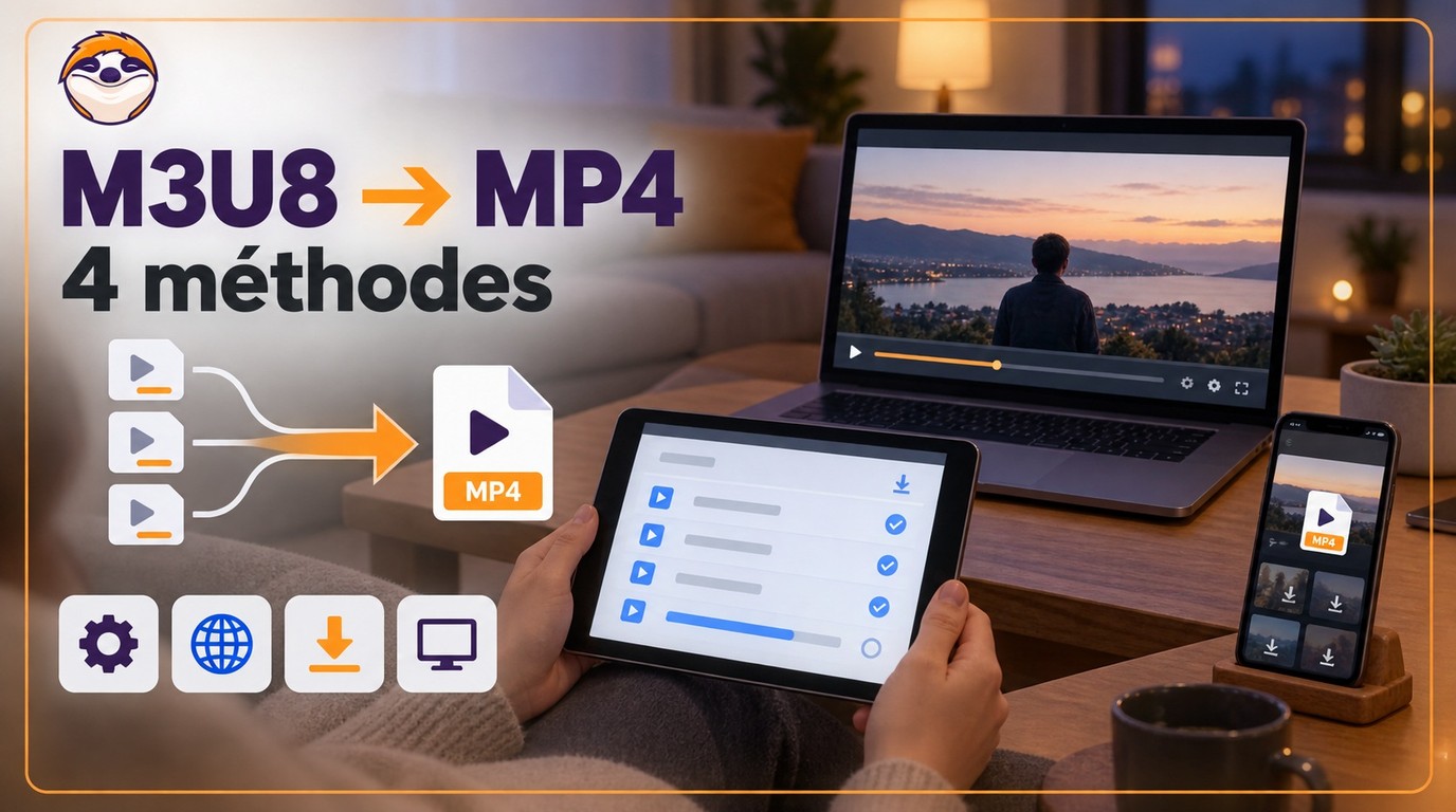 M3U8 en MP4 : 4 méthodes selon la source et l’appareil