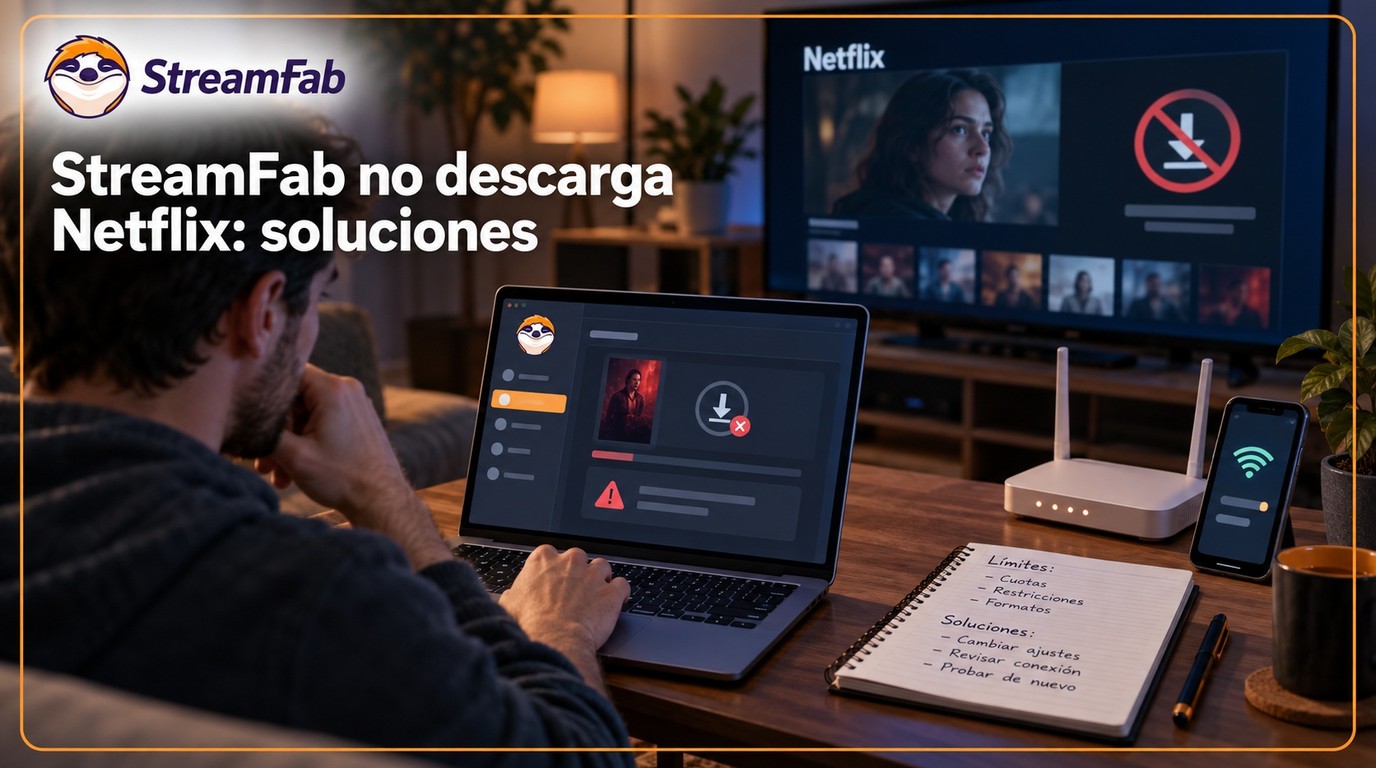 StreamFab no descarga Netflix: códigos, límites y soluciones (2026)