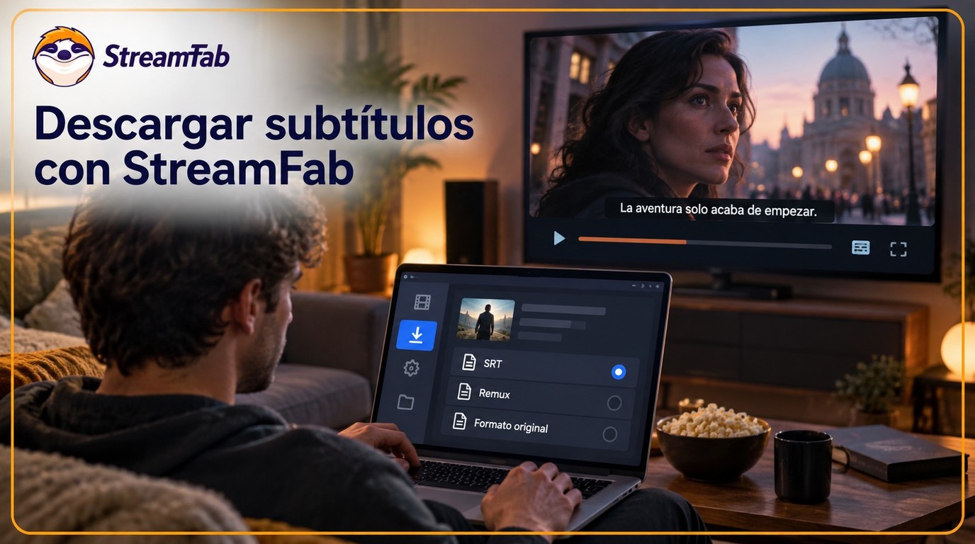 Descargar subtítulos con StreamFab en 2026: SRT, Remux y formato original