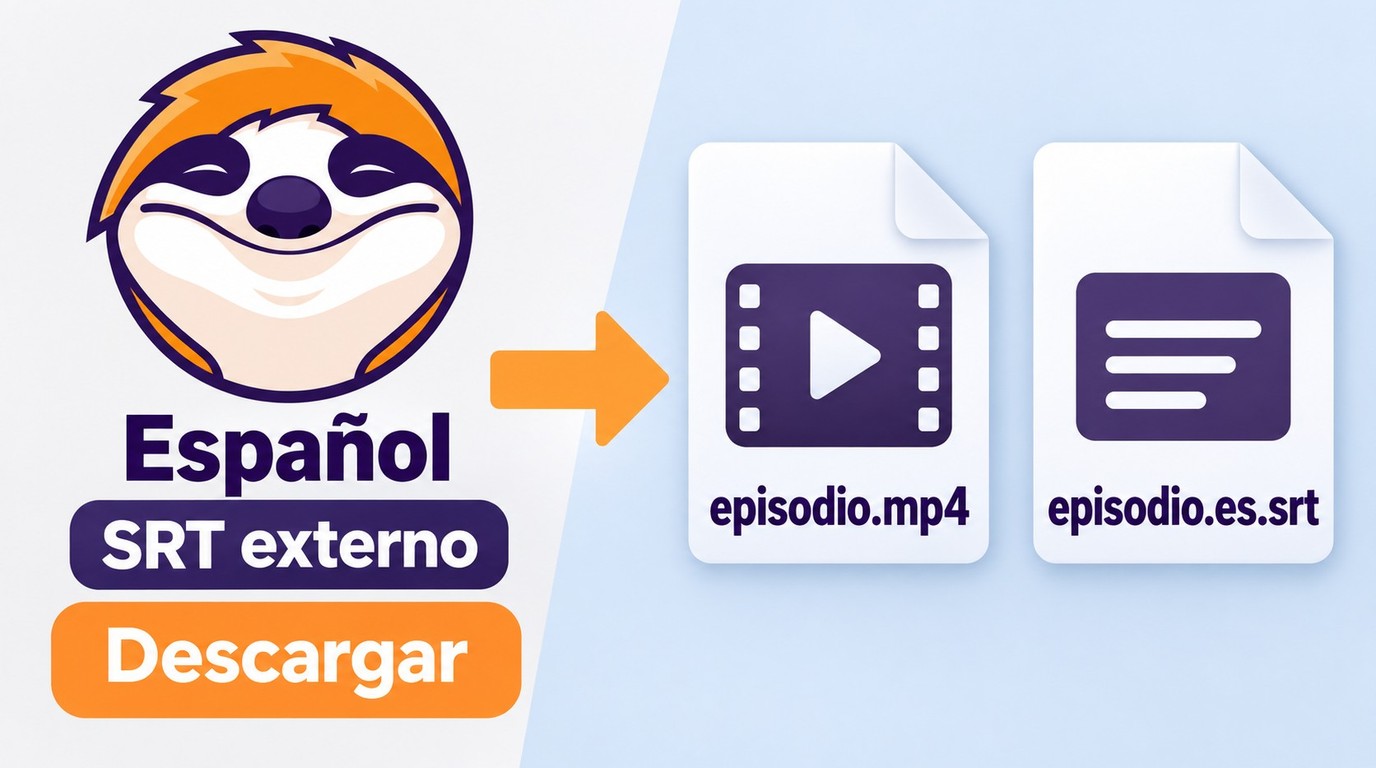 StreamFab guarda el vídeo y un archivo SRT externo de la pista seleccionada.