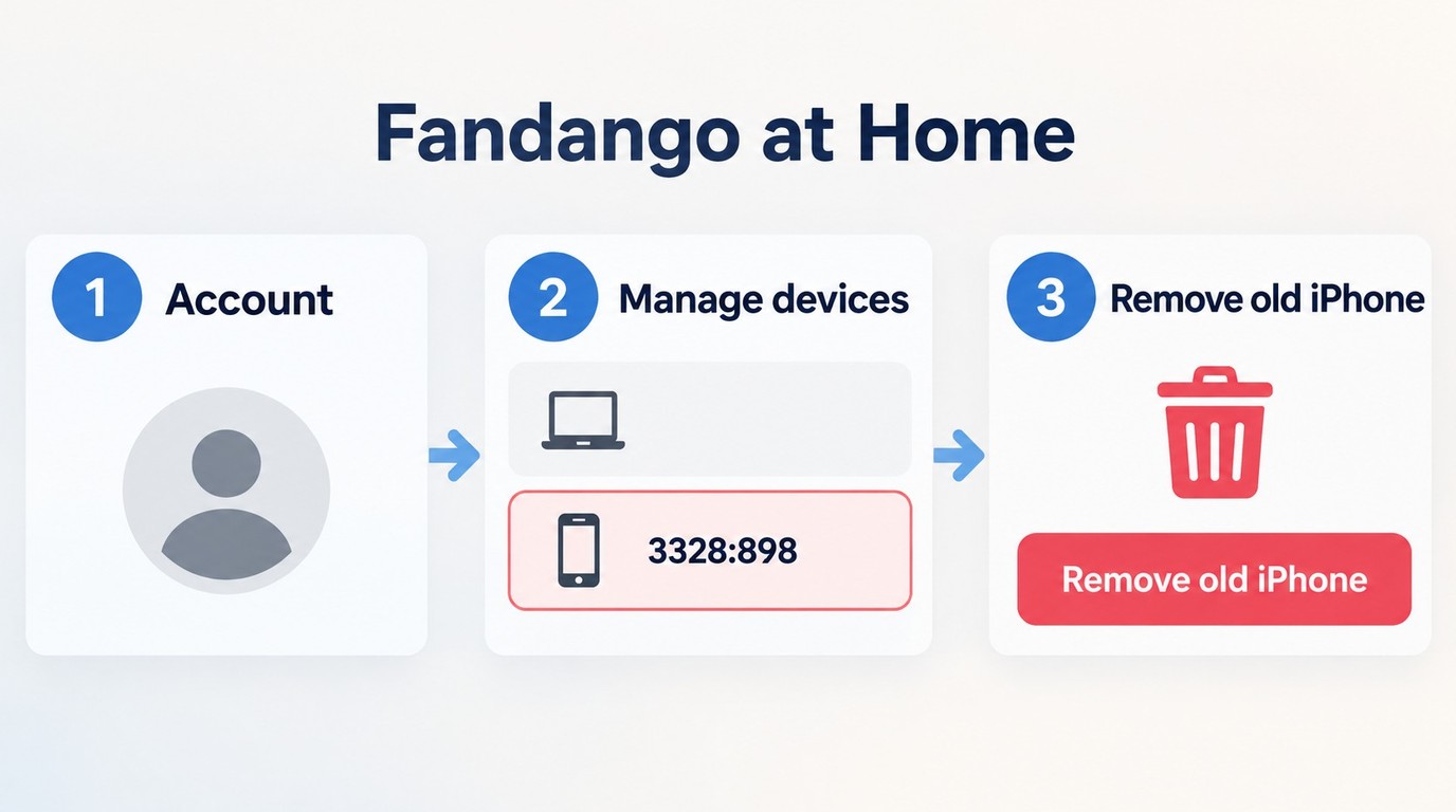 Removing stale iPhone registrations in Fandango at Home to fix error 3328:898
