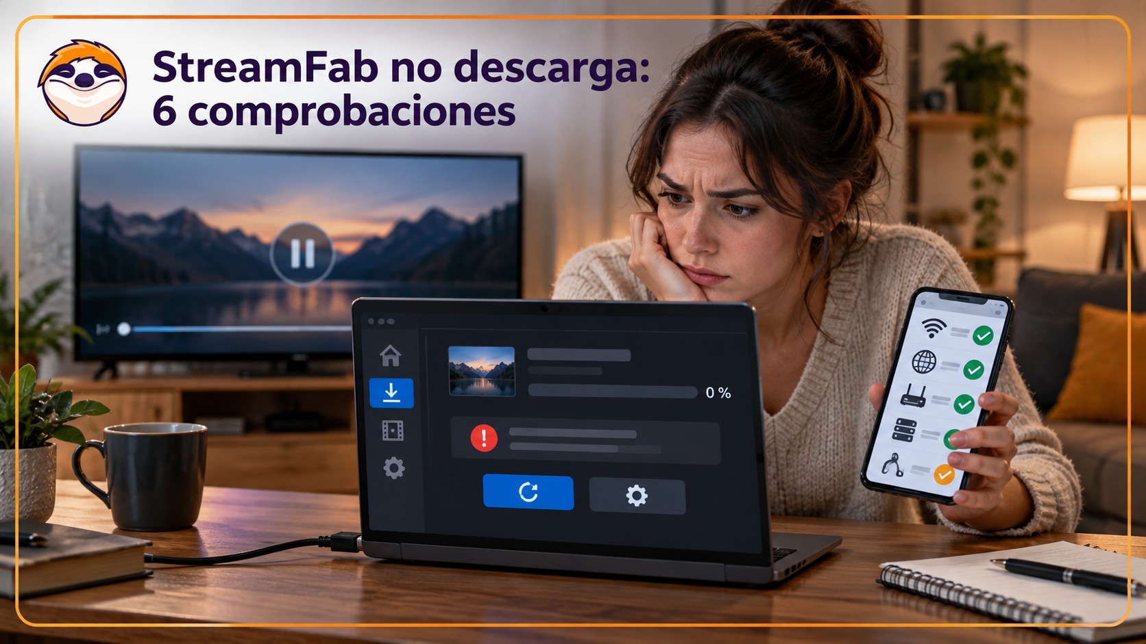 StreamFab no descarga: 6 comprobaciones si queda al 0 % o da error