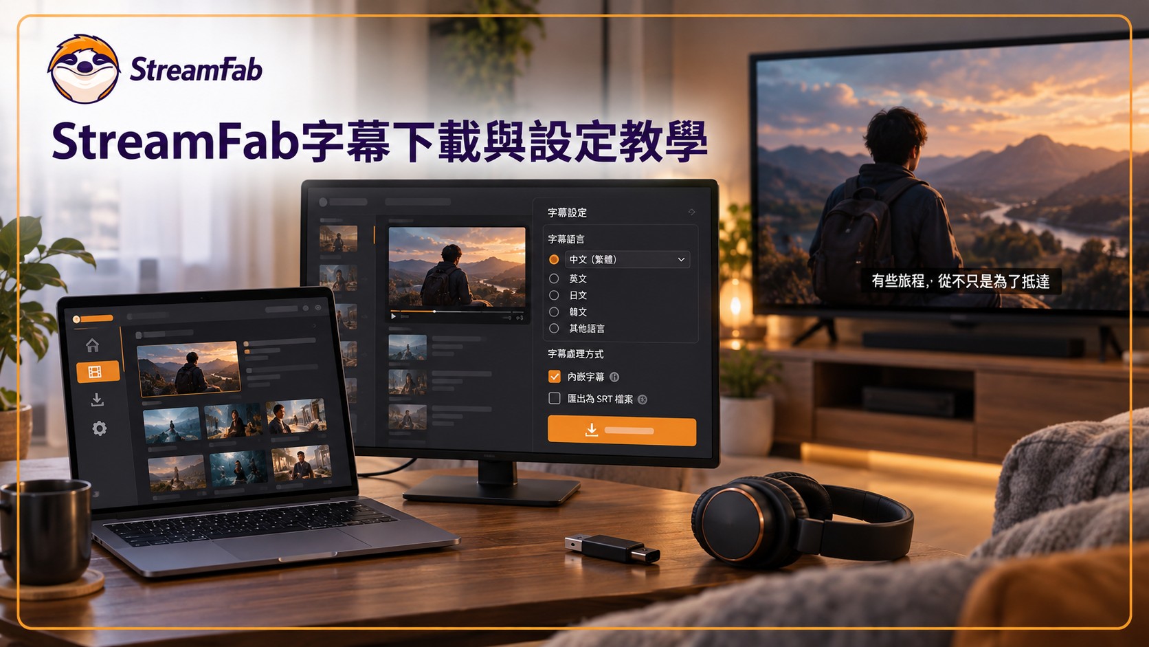 StreamFab下載字幕教學2026：內嵌字幕與外掛SRT設定