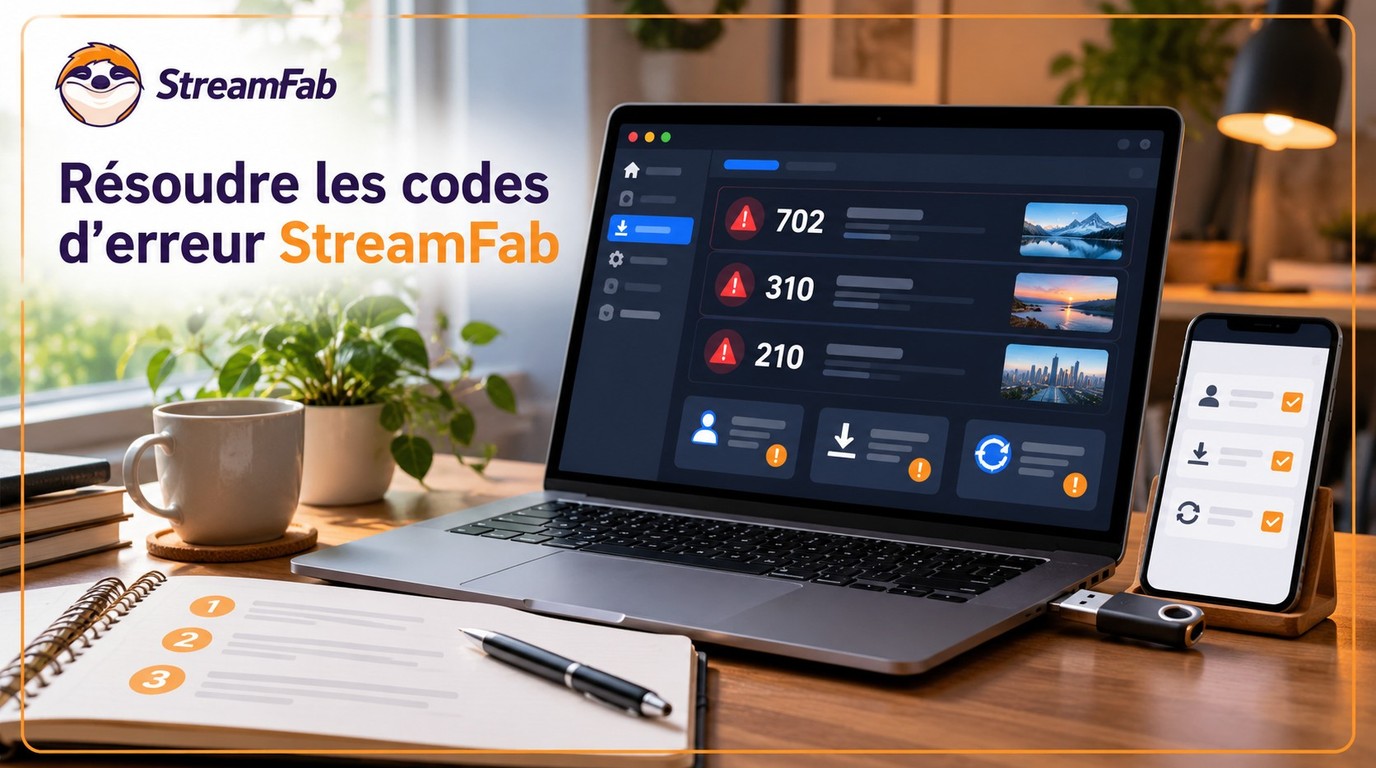 Codes d’erreur StreamFab : solutions 702, 310, 210 (2026)