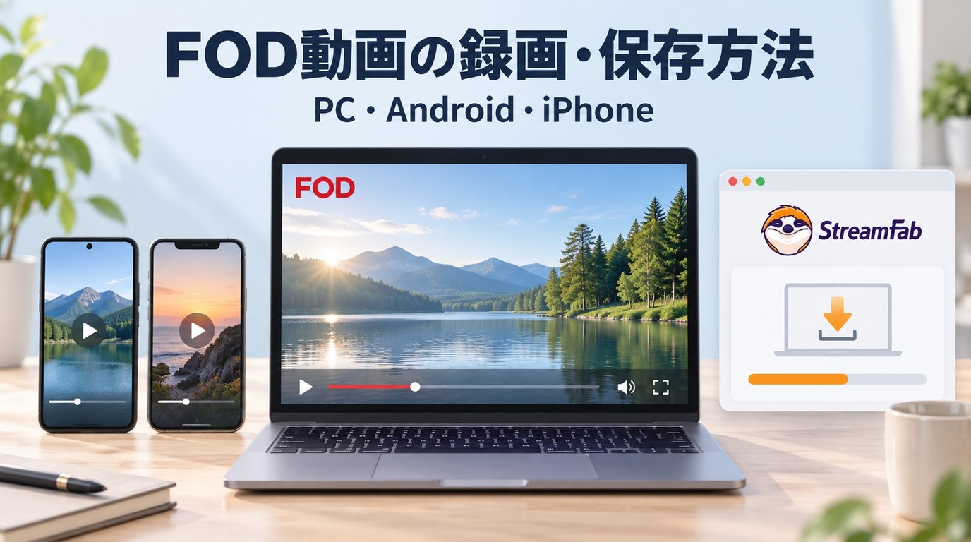 FODの動画を録画・保存する方法と制限をPC・Android・iPhone別に解説