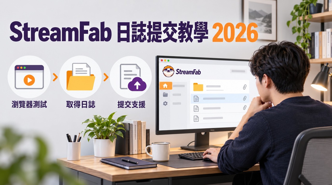 StreamFab日誌提交教學2026:3階段備妥日誌與回報資料