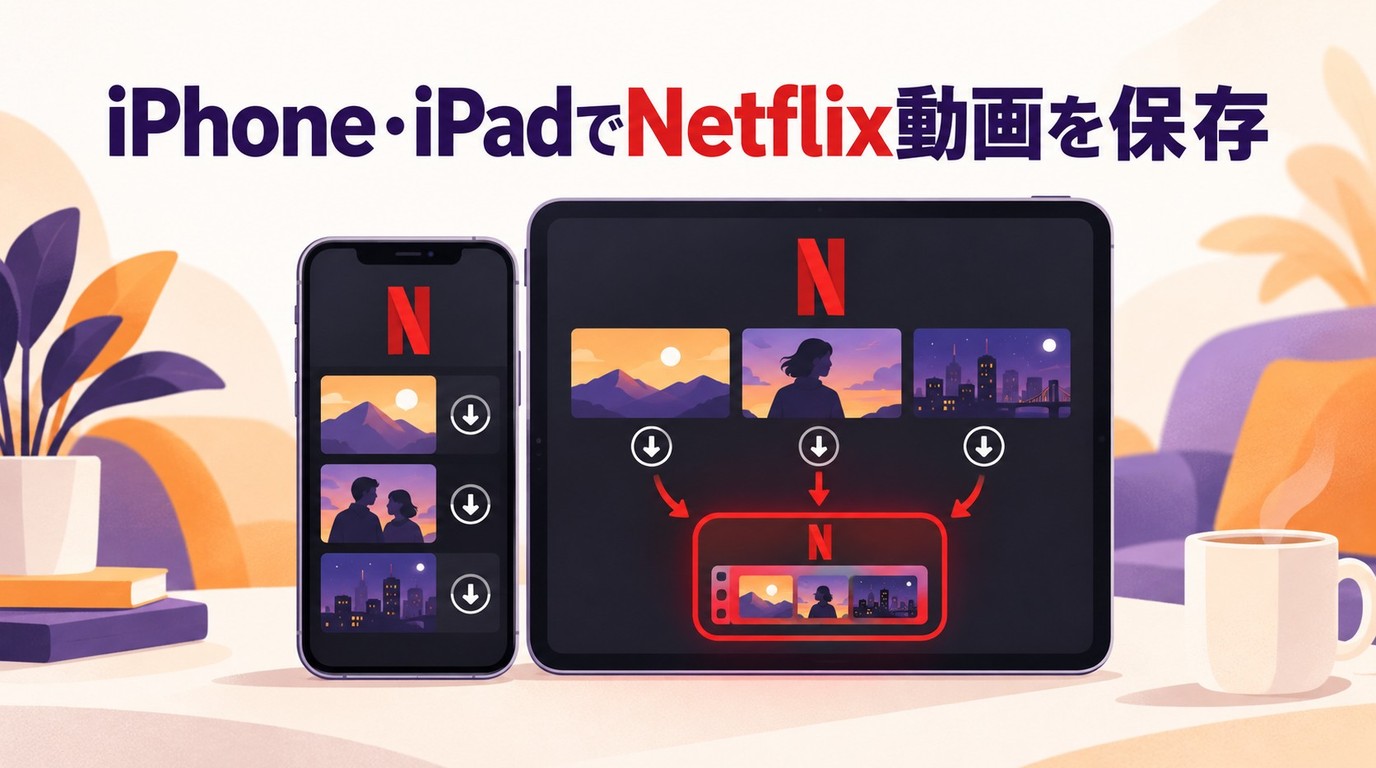 iPhone・iPadでネトフリの動画を保存するとどこに入る?公式アプリの仕組みと制限