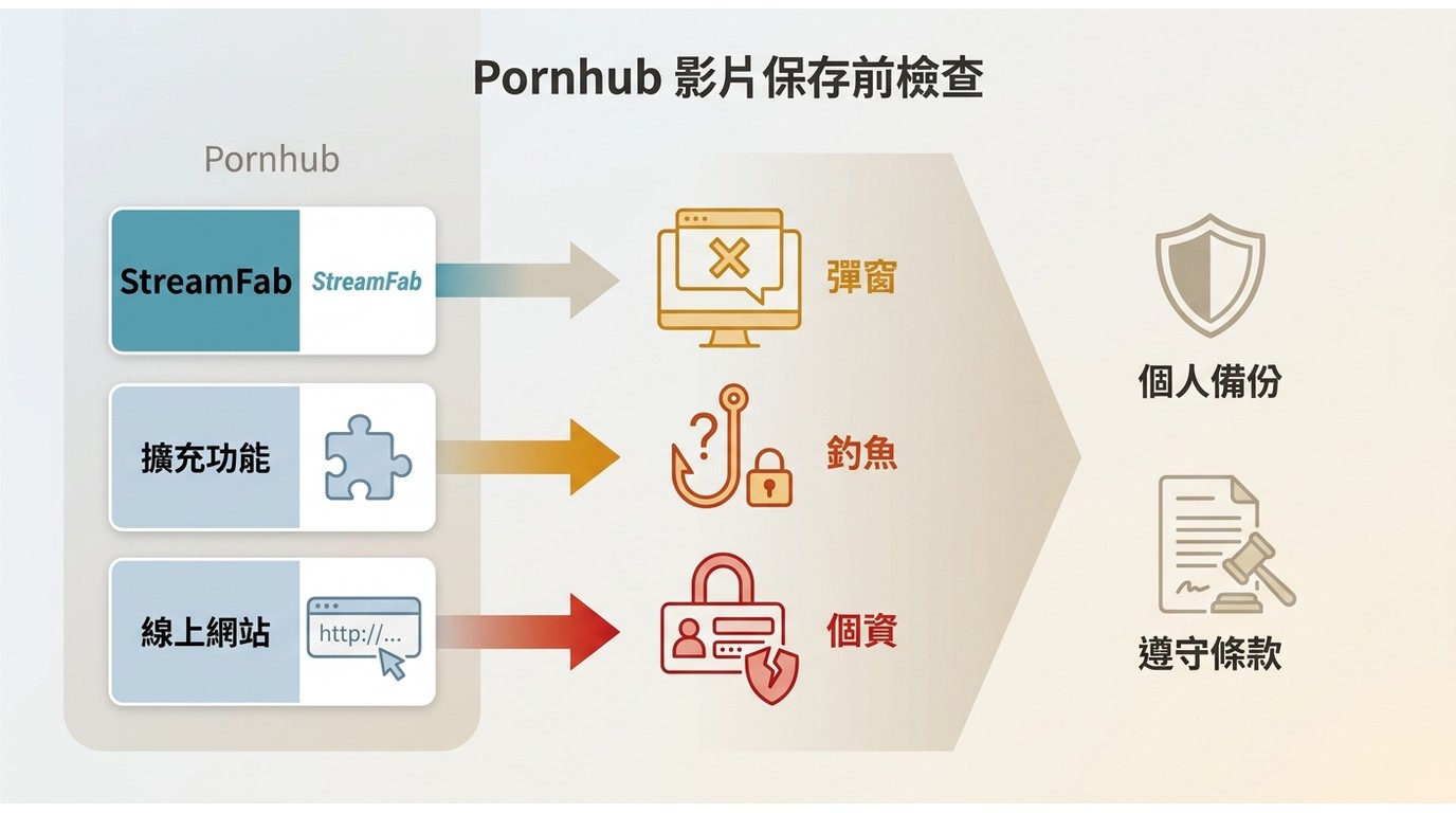 Pornhub下載方式的安全風險與個人合法備份提醒。