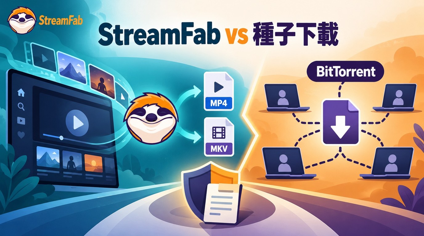 StreamFab與種子下載差在哪？來源、檔案格式與使用界線