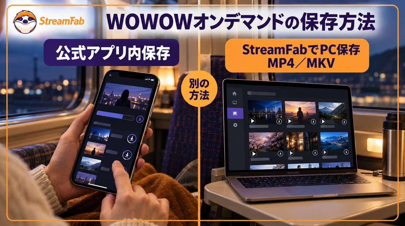 WOWOWオンデマンドのダウンロード:スマホの手順とPC保存の違い