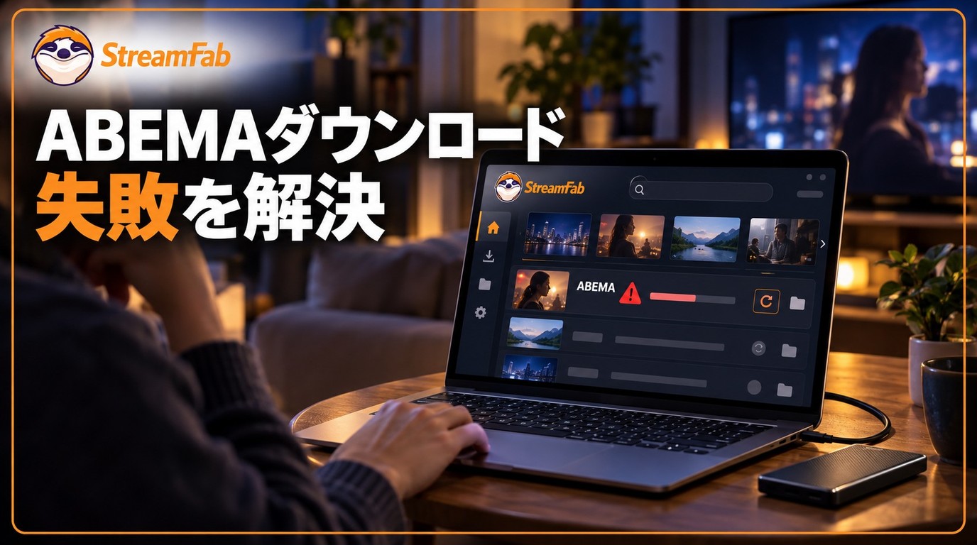 StreamFabでABEMAのダウンロードが失敗する原因と症状別の対処法