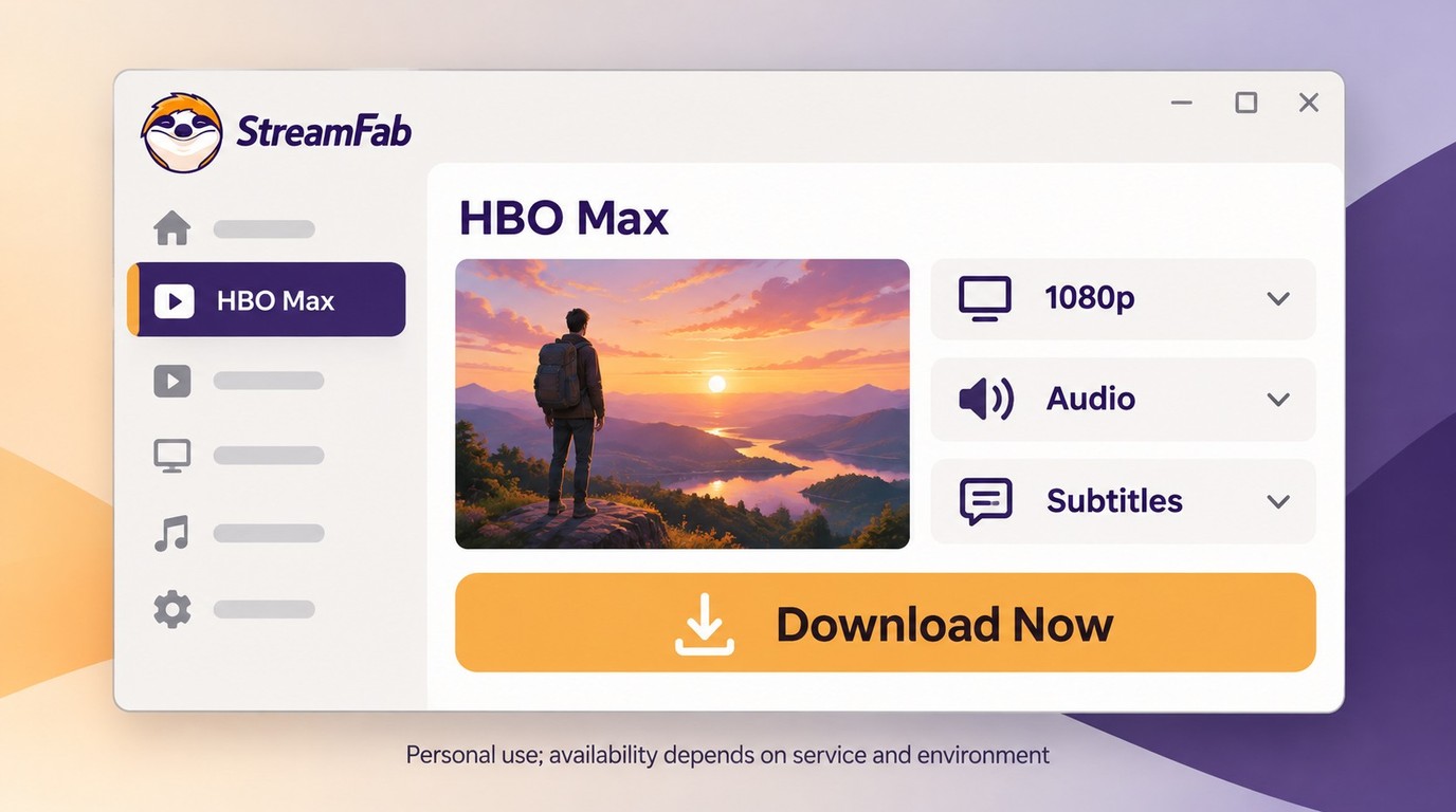StreamFab HBO Max Downloader settings for saving an HBO Max title as a local file.