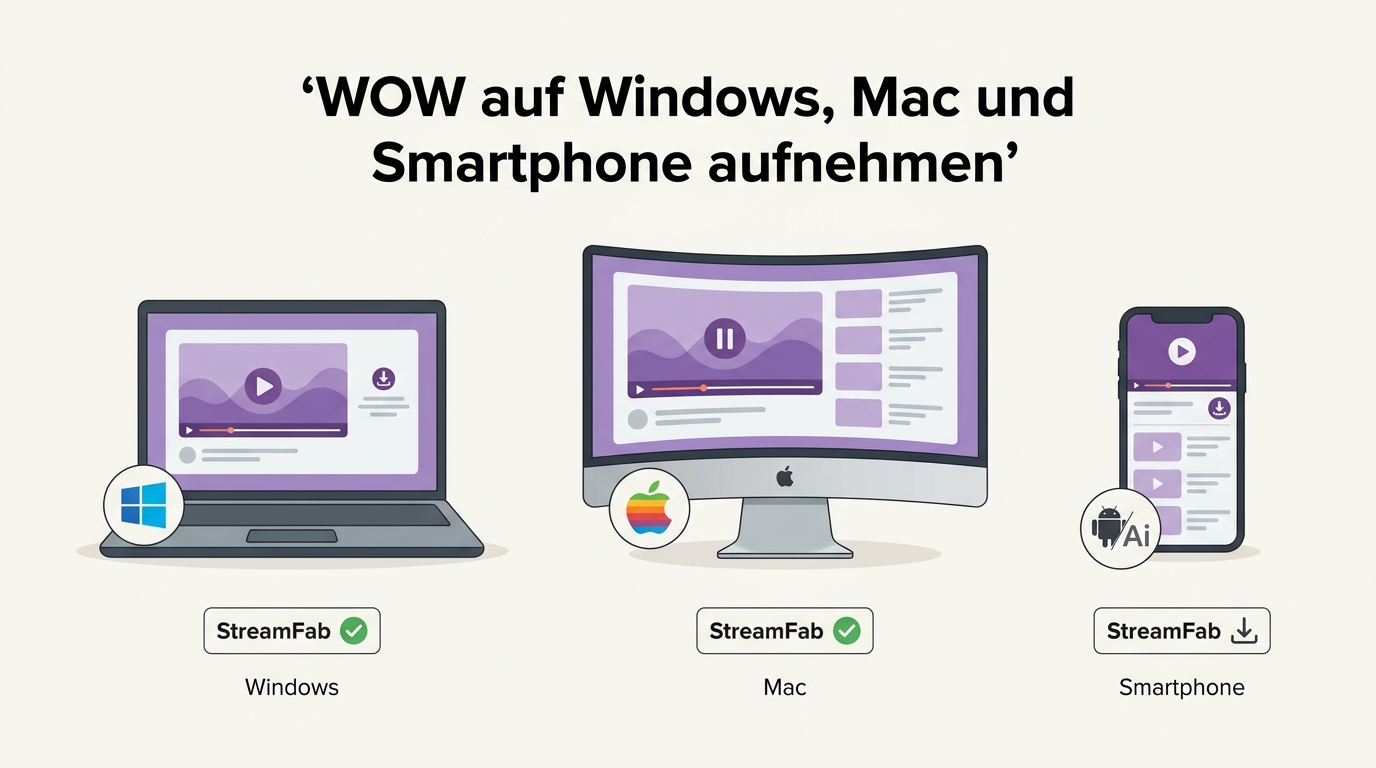 WOW auf Windows, Mac und Smartphone aufnehmen