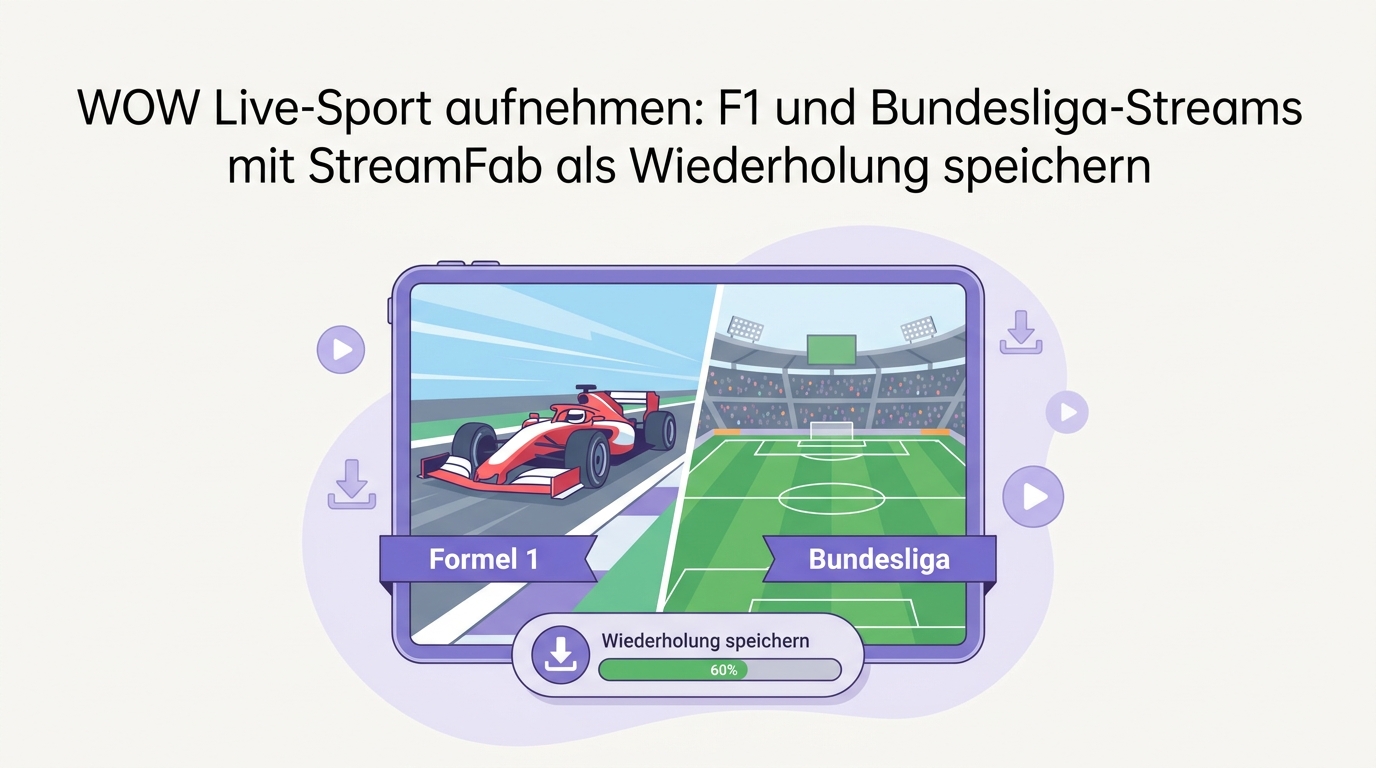 WOW Live-Sport aufnehmen: F1, Bundesliga und Wiederholungen