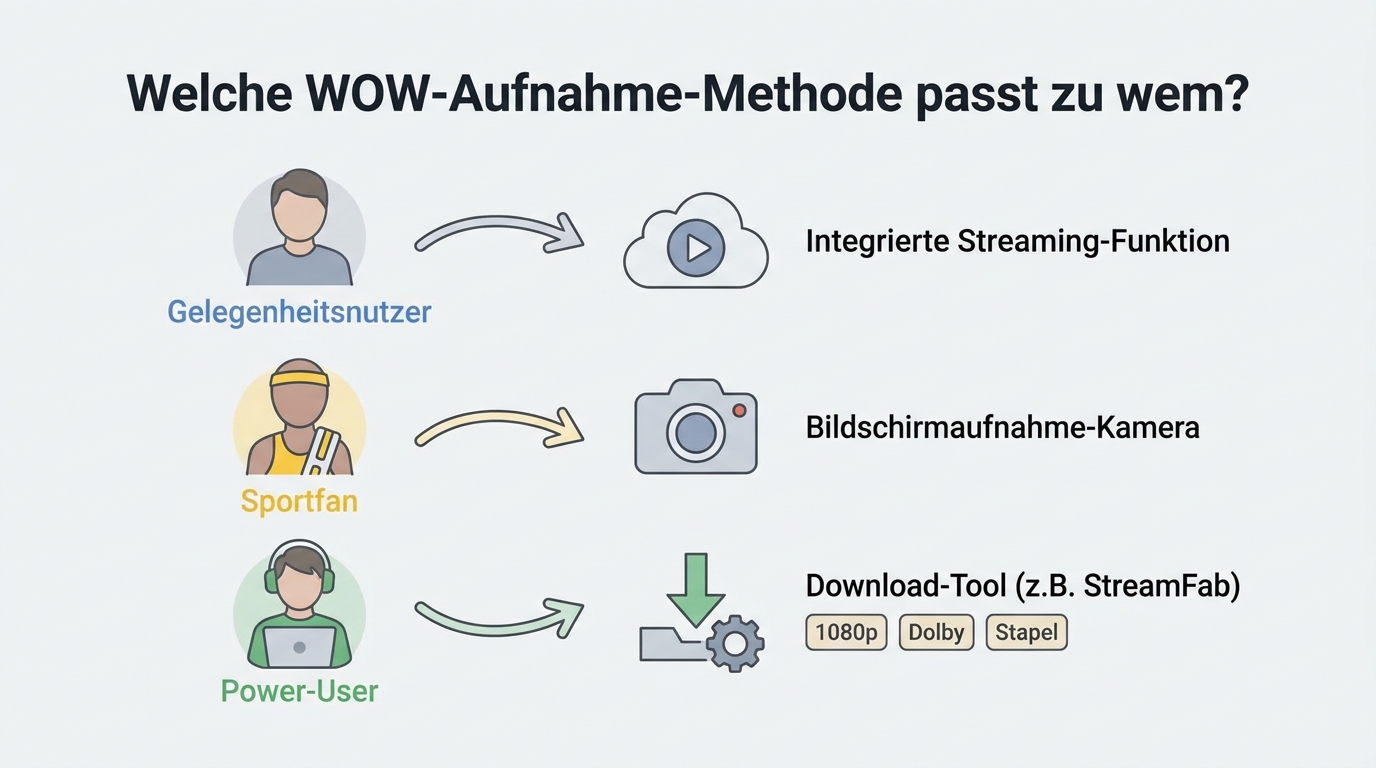 Fazit: Welche WOW-Aufnahme-Methode passt zu wem?